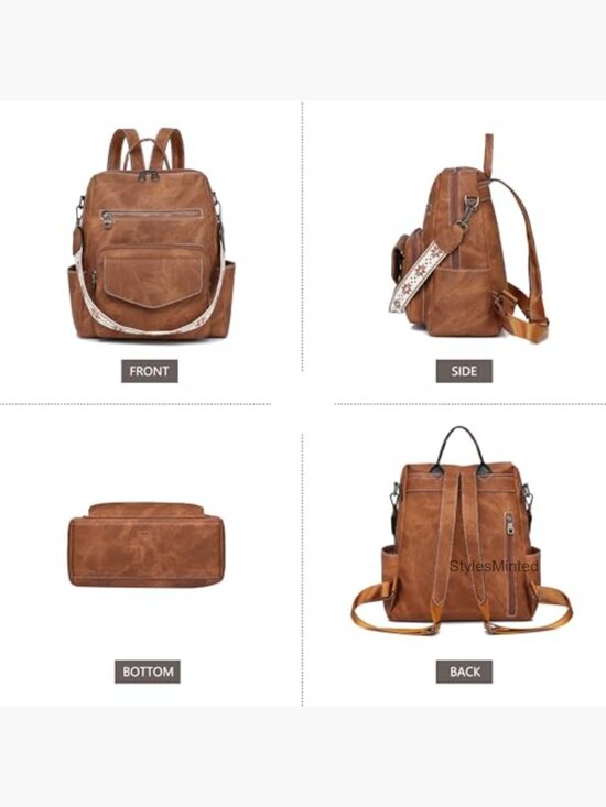 PU Leather Women\'s Fashion Backpack Purse Convertible Handbag Daypack main image 4